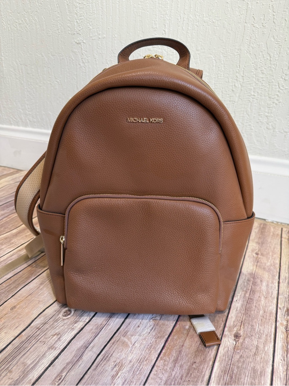 Michael Kors Beige Interior Leather Tote - Gold Trim